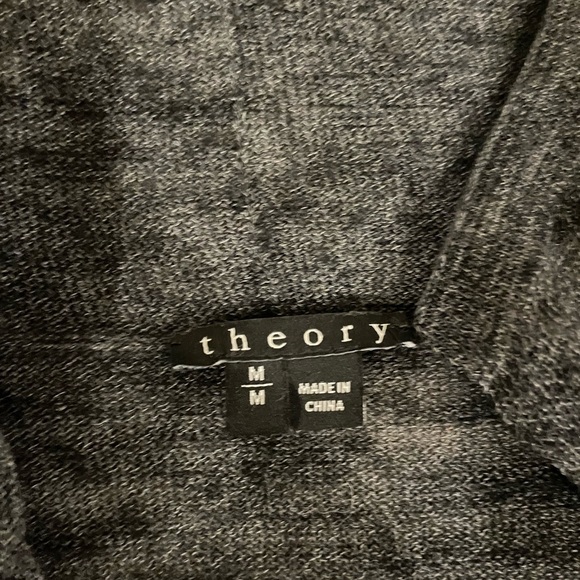 Theory Charcoal Cardigan in size medium wool - Picture 2 of 3